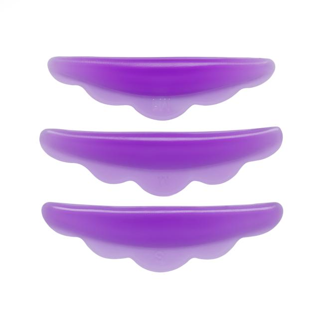 Soft silicone curlers for eyelash lamination (color: purple)
